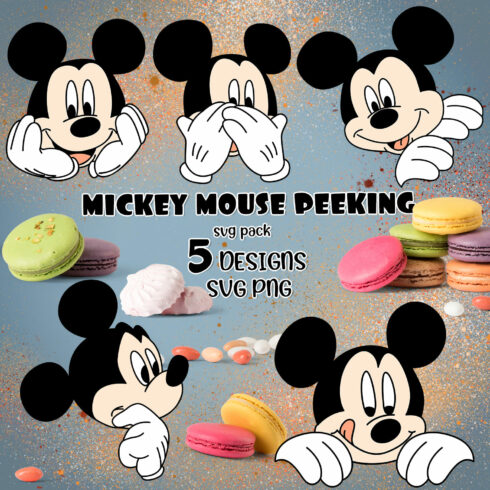 Mickey Mouse Peeking Svg.