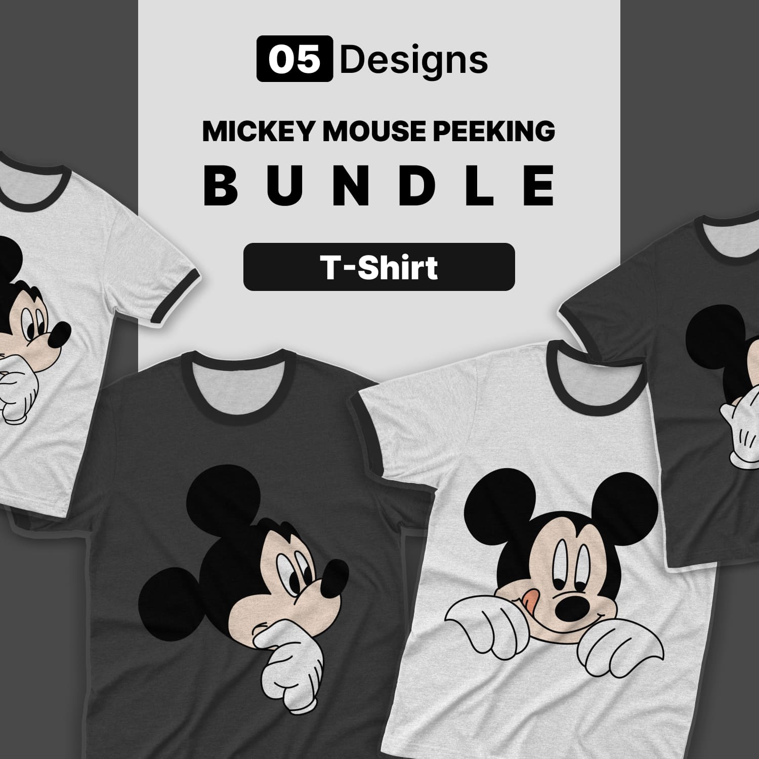 Mickey mouse peeking svg - main image preview.