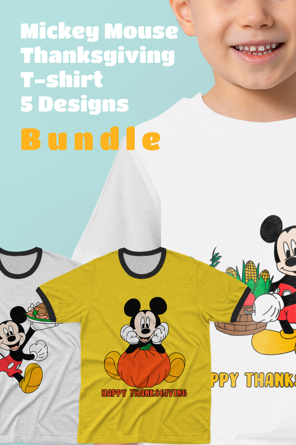 Mickey mouse thanksgiving svg - pinterest image preview.