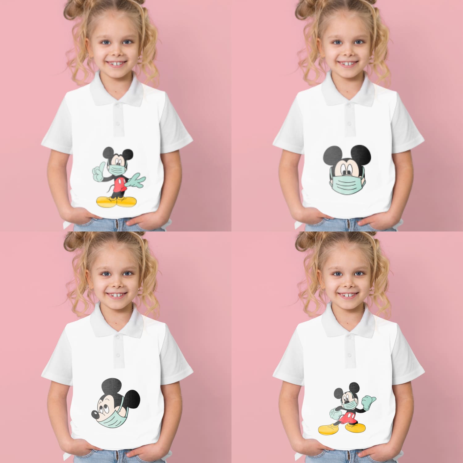 mickey mouse with mask svg t-shirt designs cover.