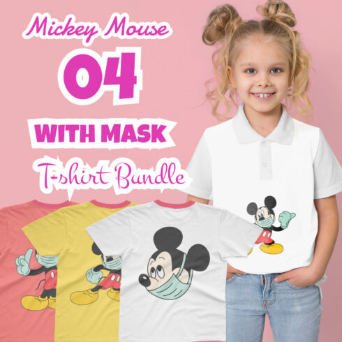mickey mouse with mask svg t-shirt designs.