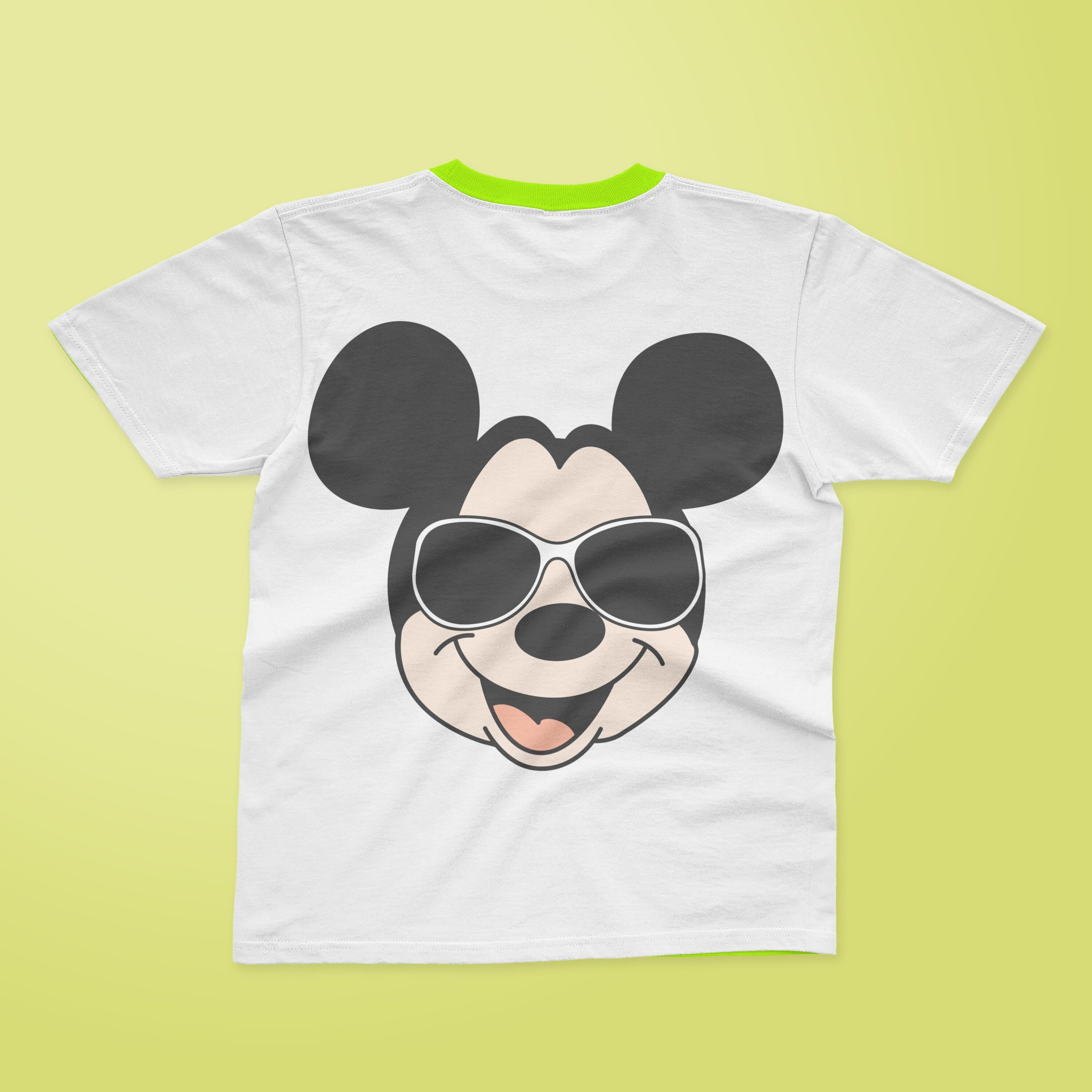 Cute t-shirt with mickey mouse with sunglasses.