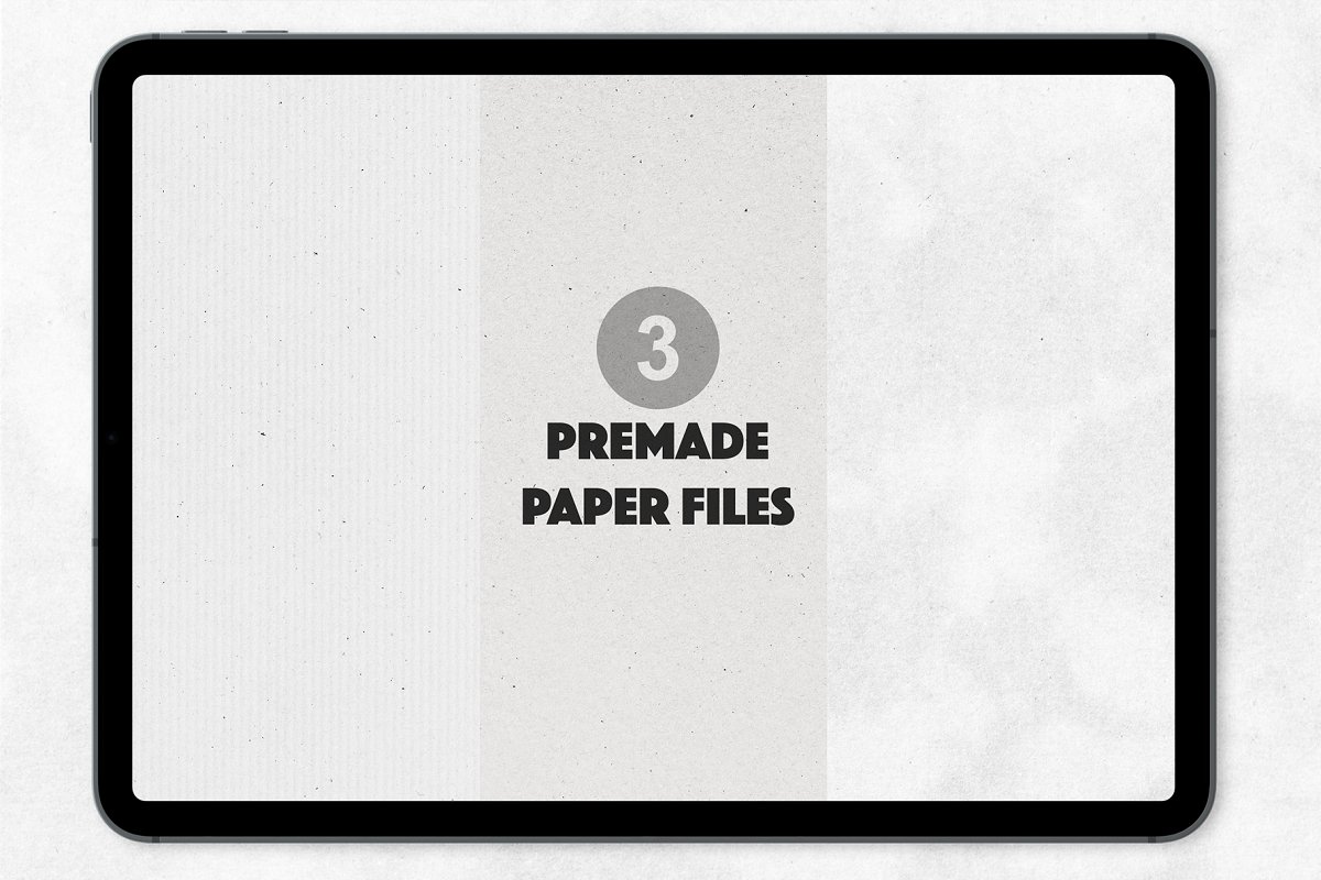 There are 3 pre-made paper files.