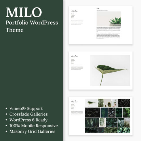 Milo - Portfolio WordPress Theme.