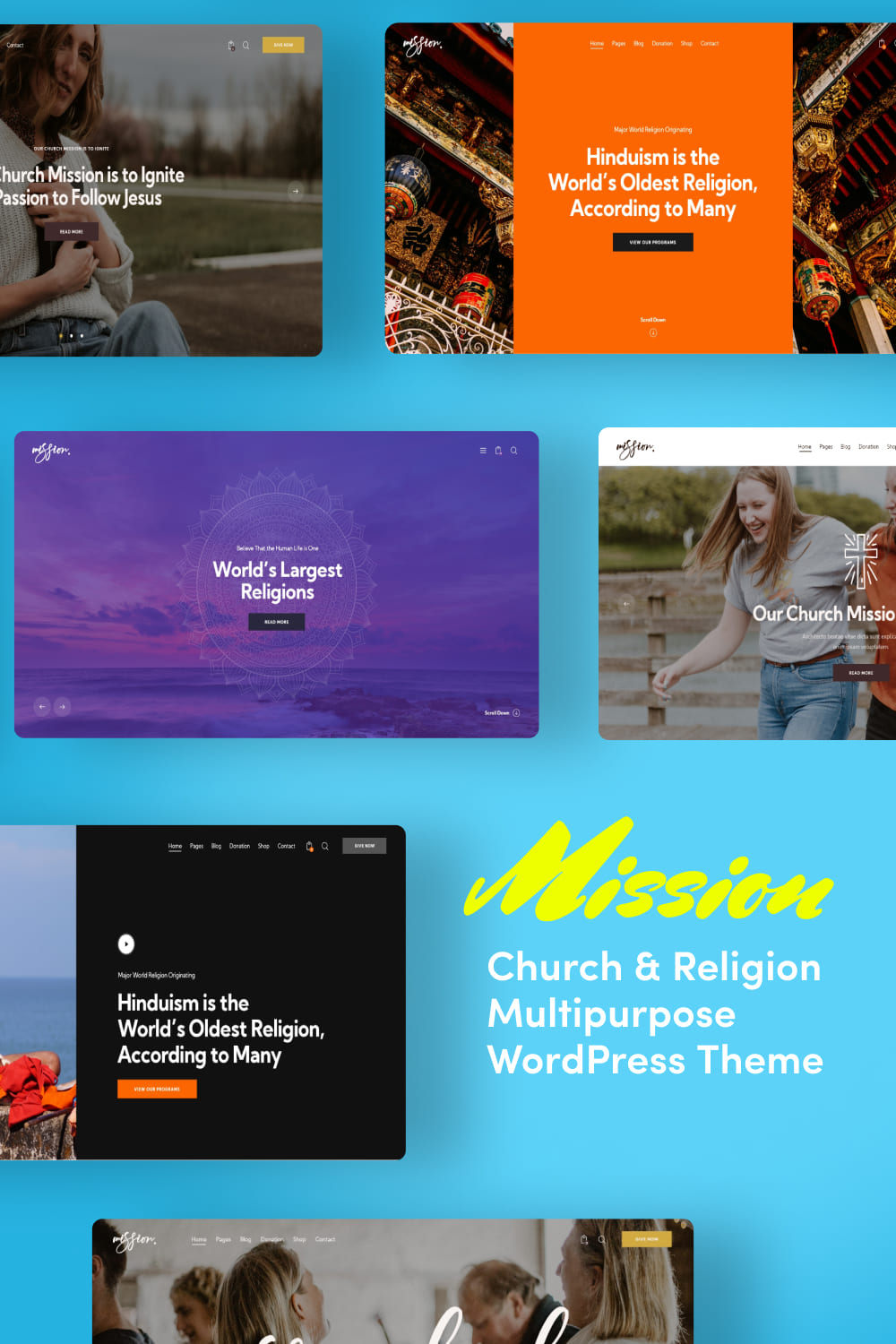 Mission - Church & Religion Multipurpose WordPress Theme - Pinterest.