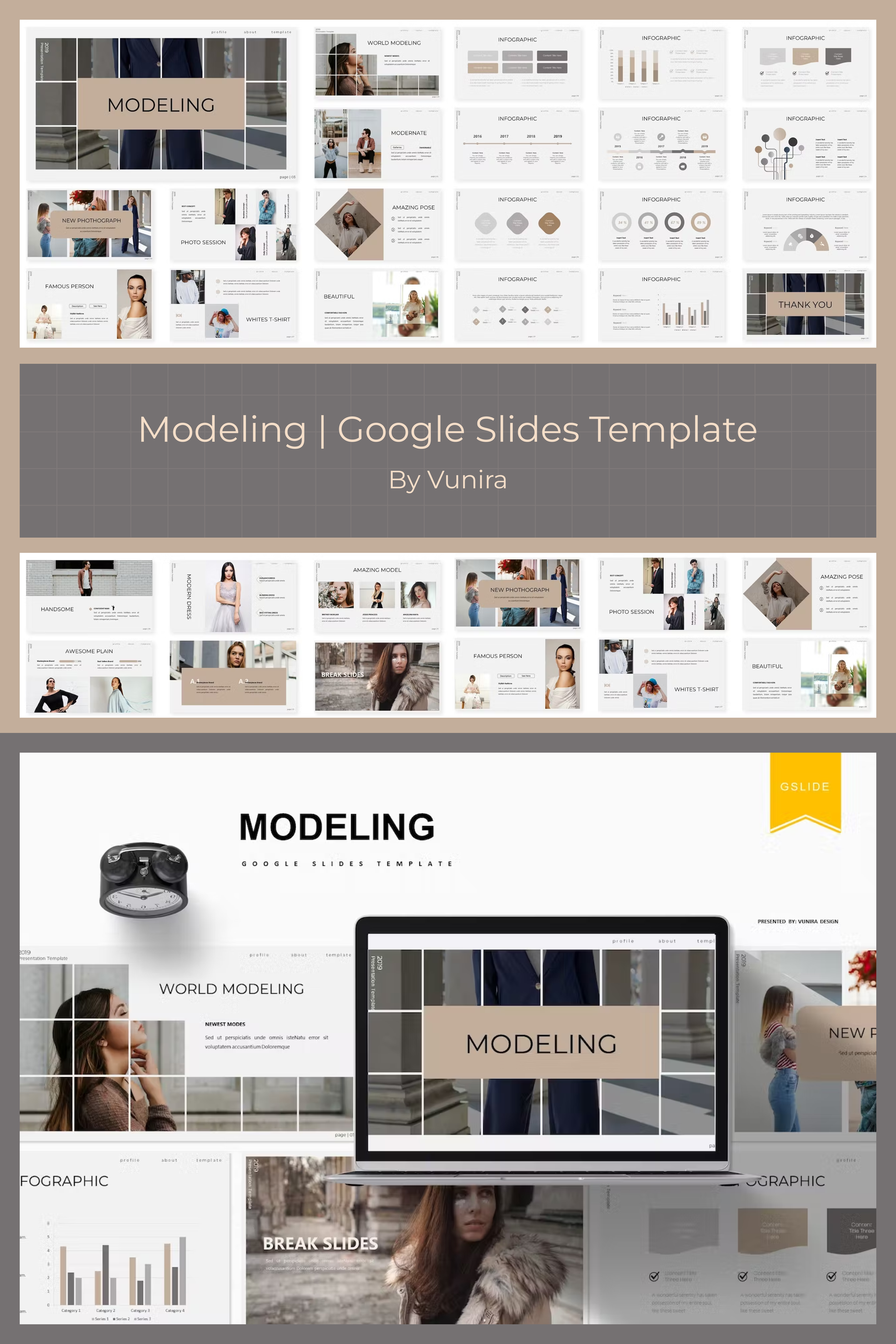 Modeling | Google Slides Template - Pinterest.