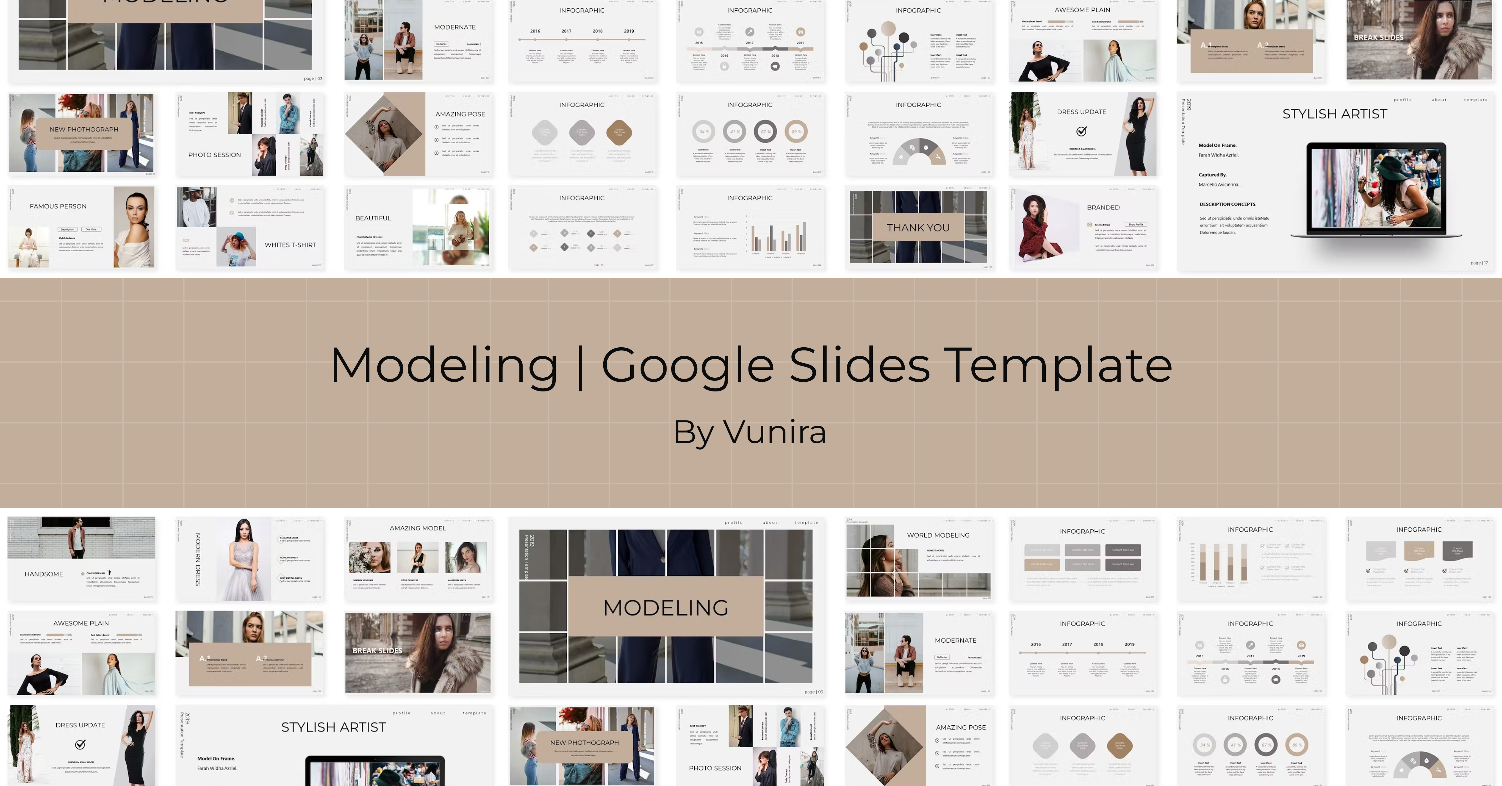 Modeling | Google Slides Template - Facebook.