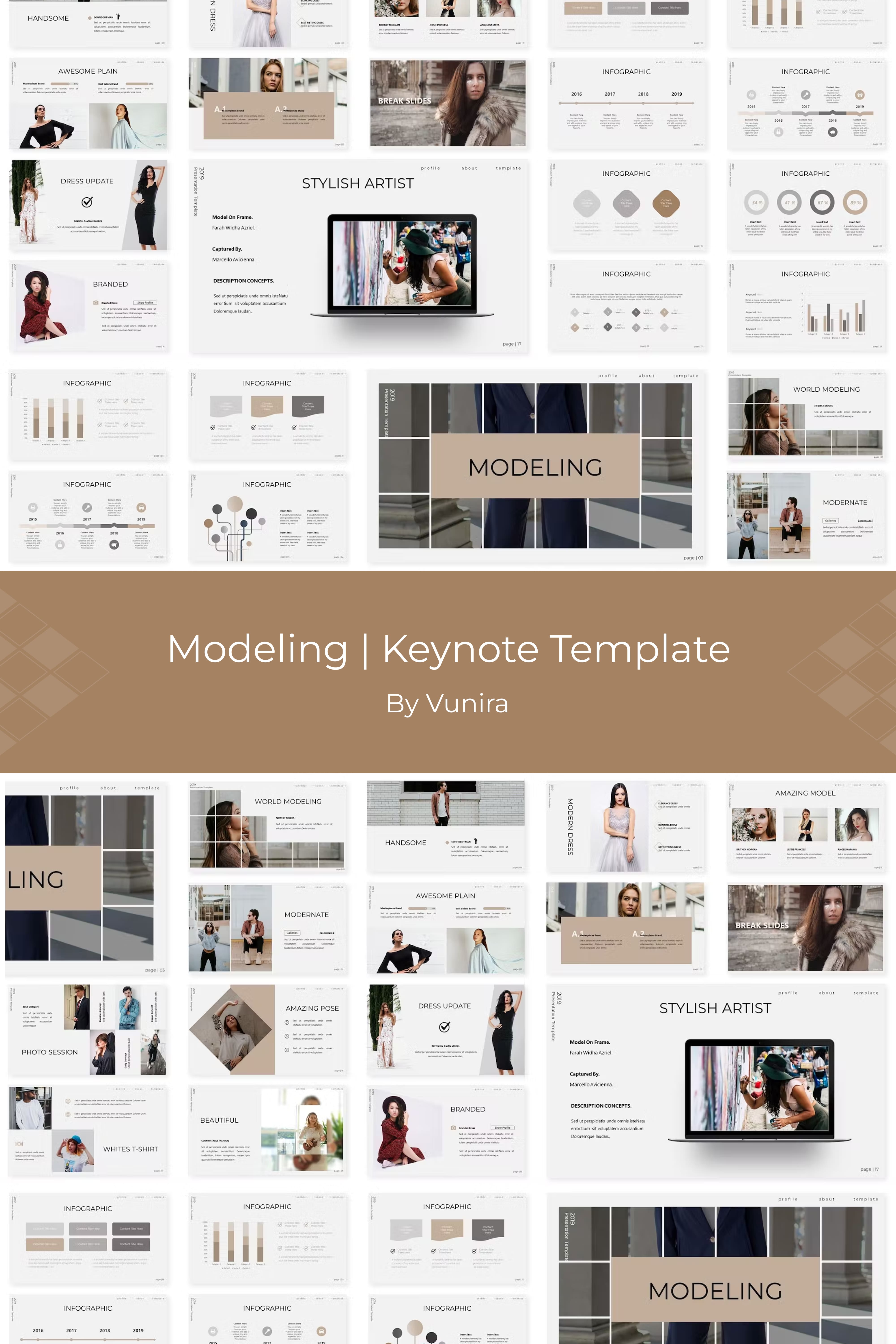 Modeling | Keynote Template - Pinterest.