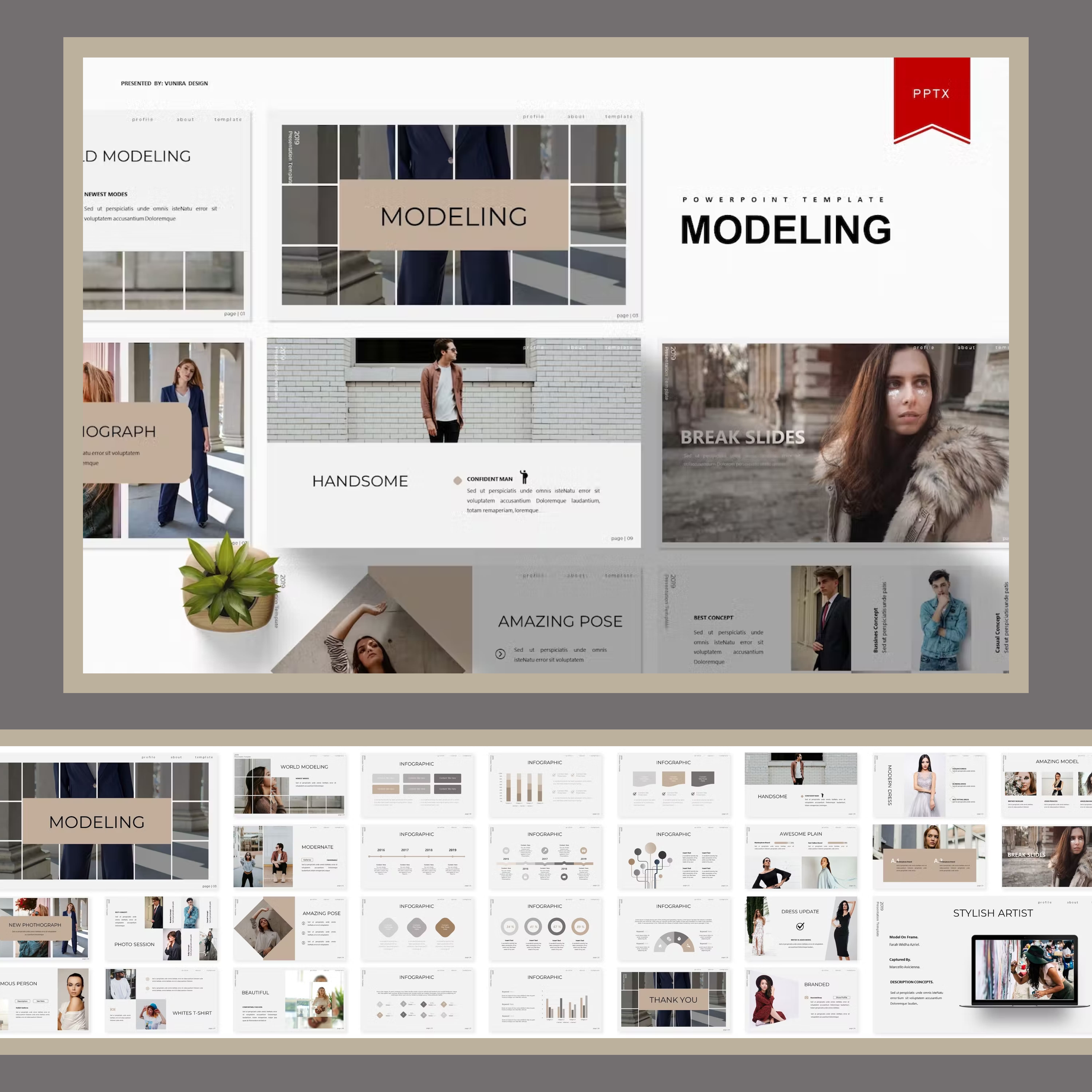 Modeling | Powerpoint Template Cover.