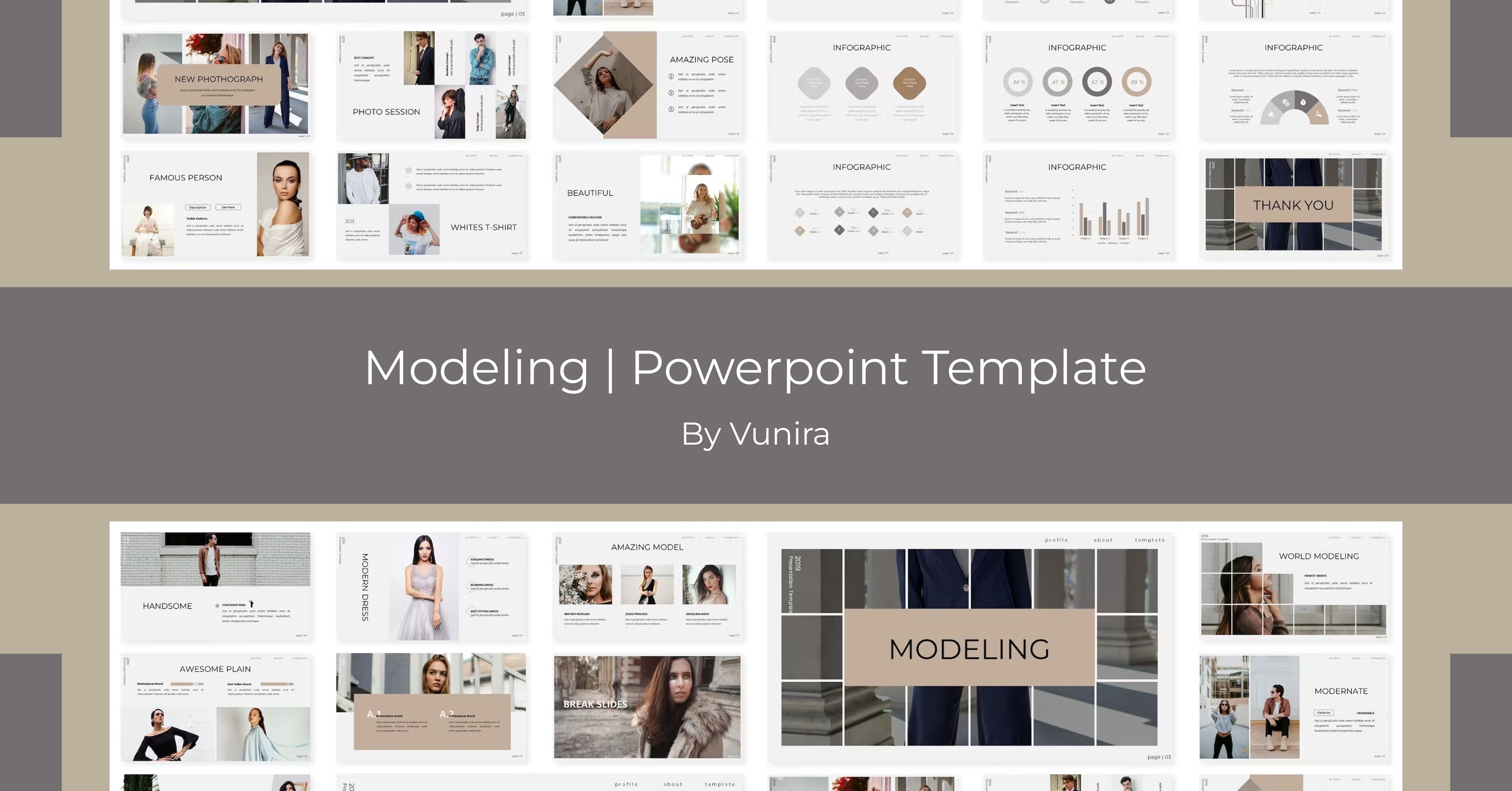Modeling | Powerpoint Template - Facebook.