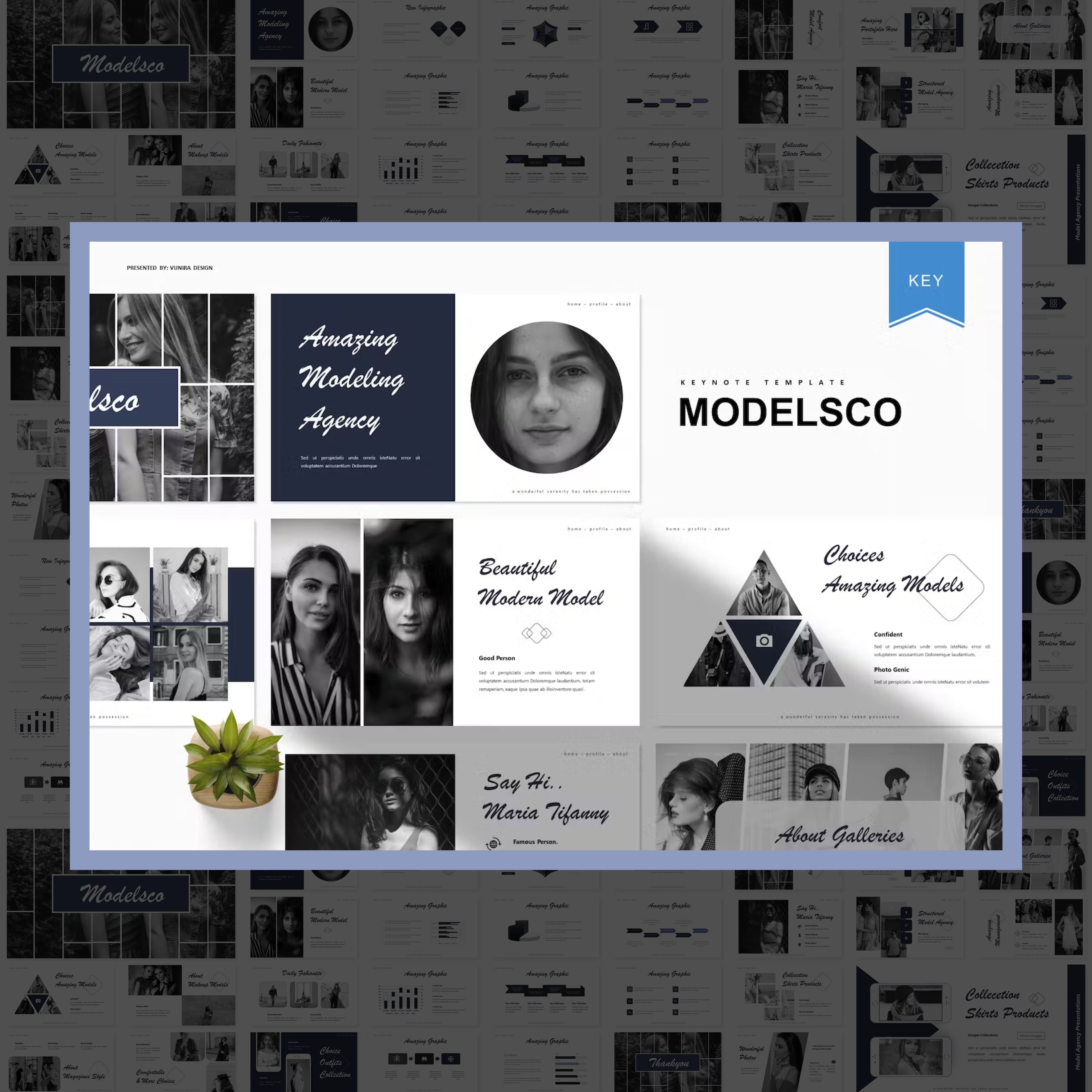 Modelsco | Keynote Template Cover.
