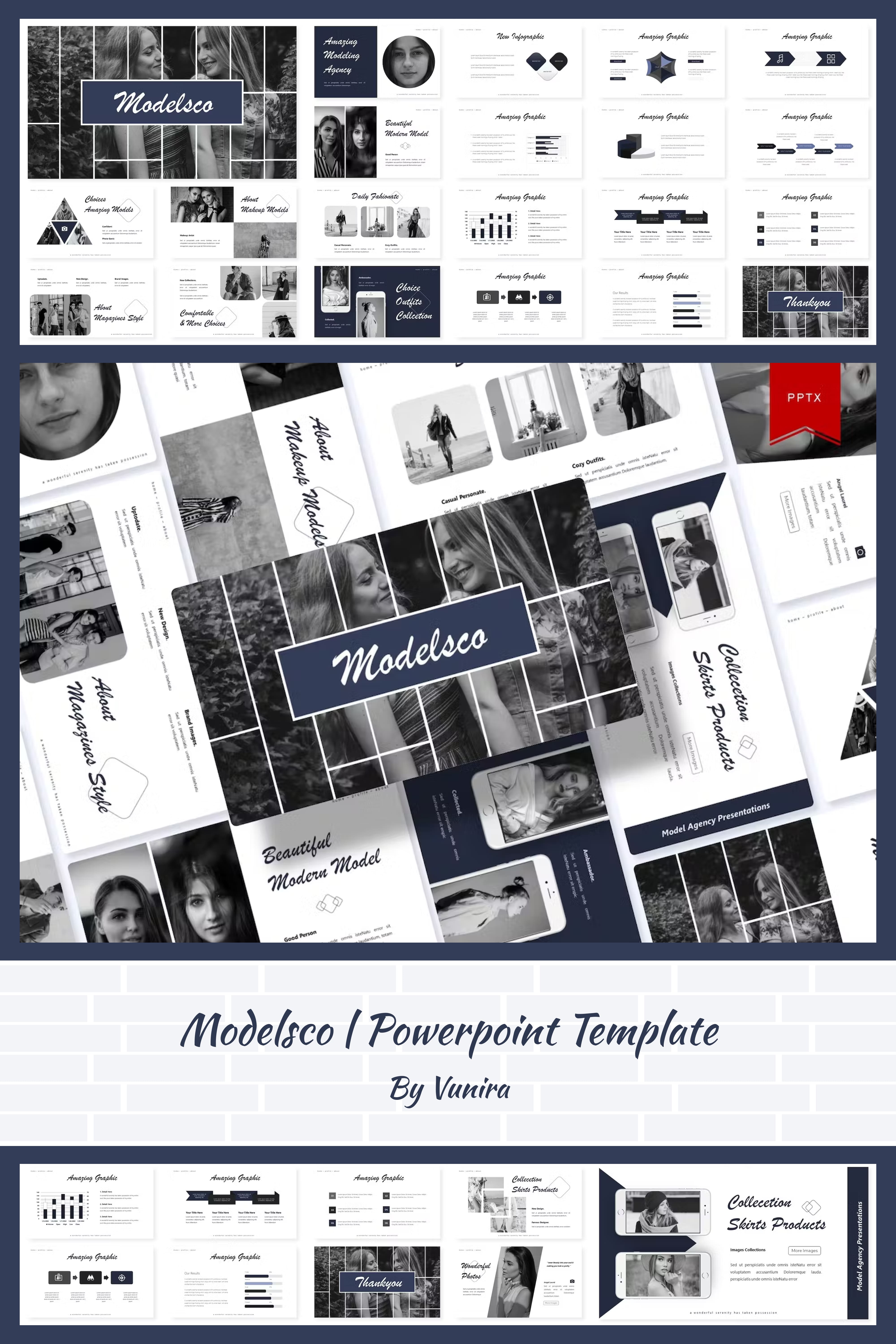 Modelsco | Powerpoint Template - Pinterest.