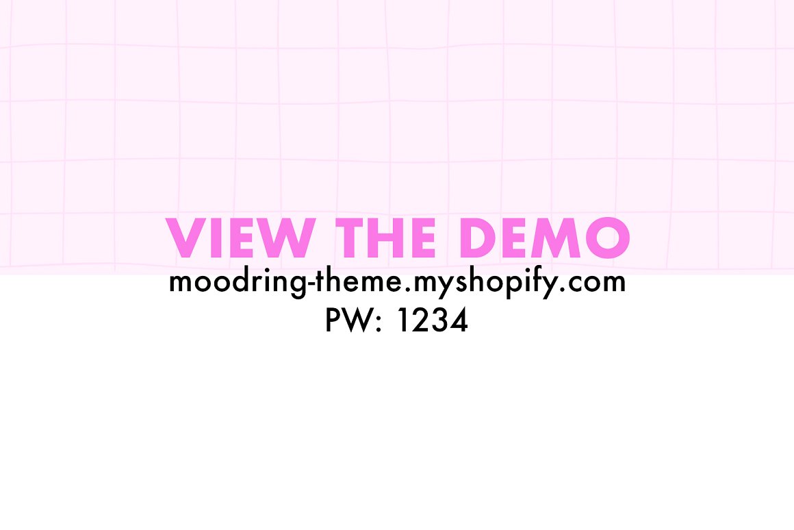 Pink lettering "View the demo" and link.