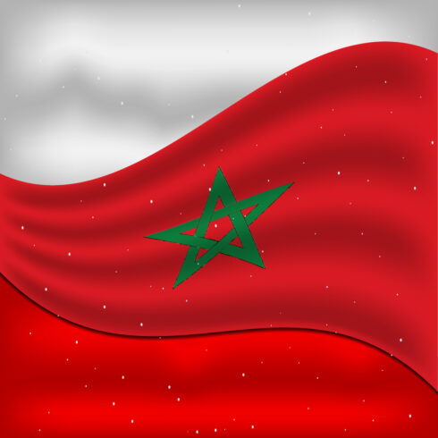 Wonderful image of the flag of Morocco.
