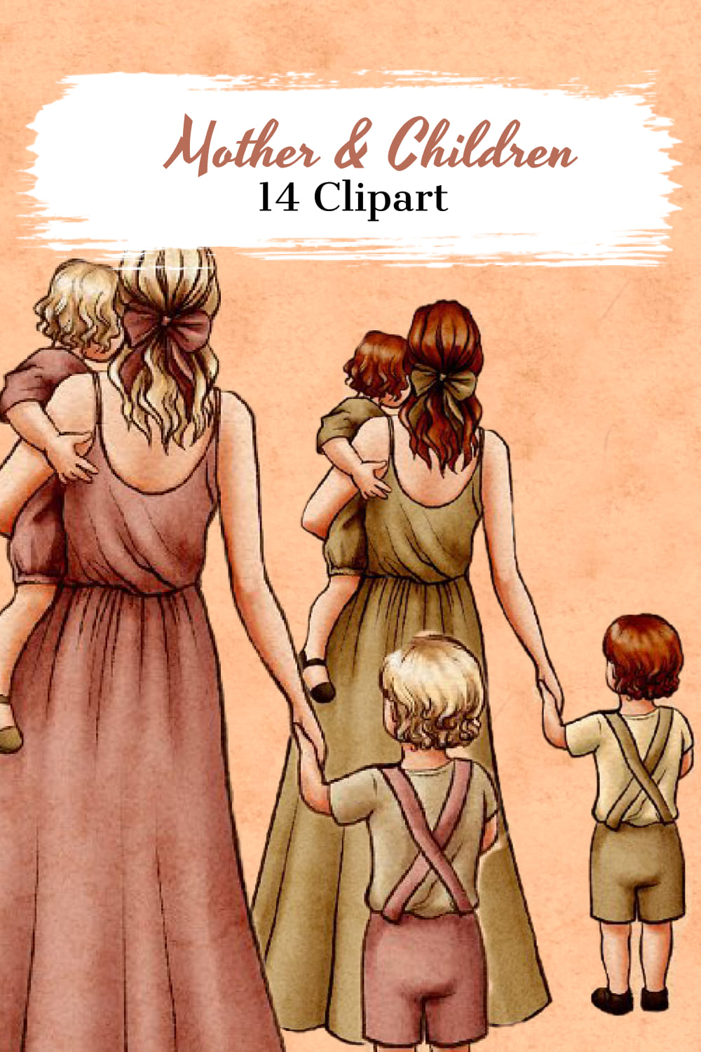 Mother And Children Clipart - Pinterest.