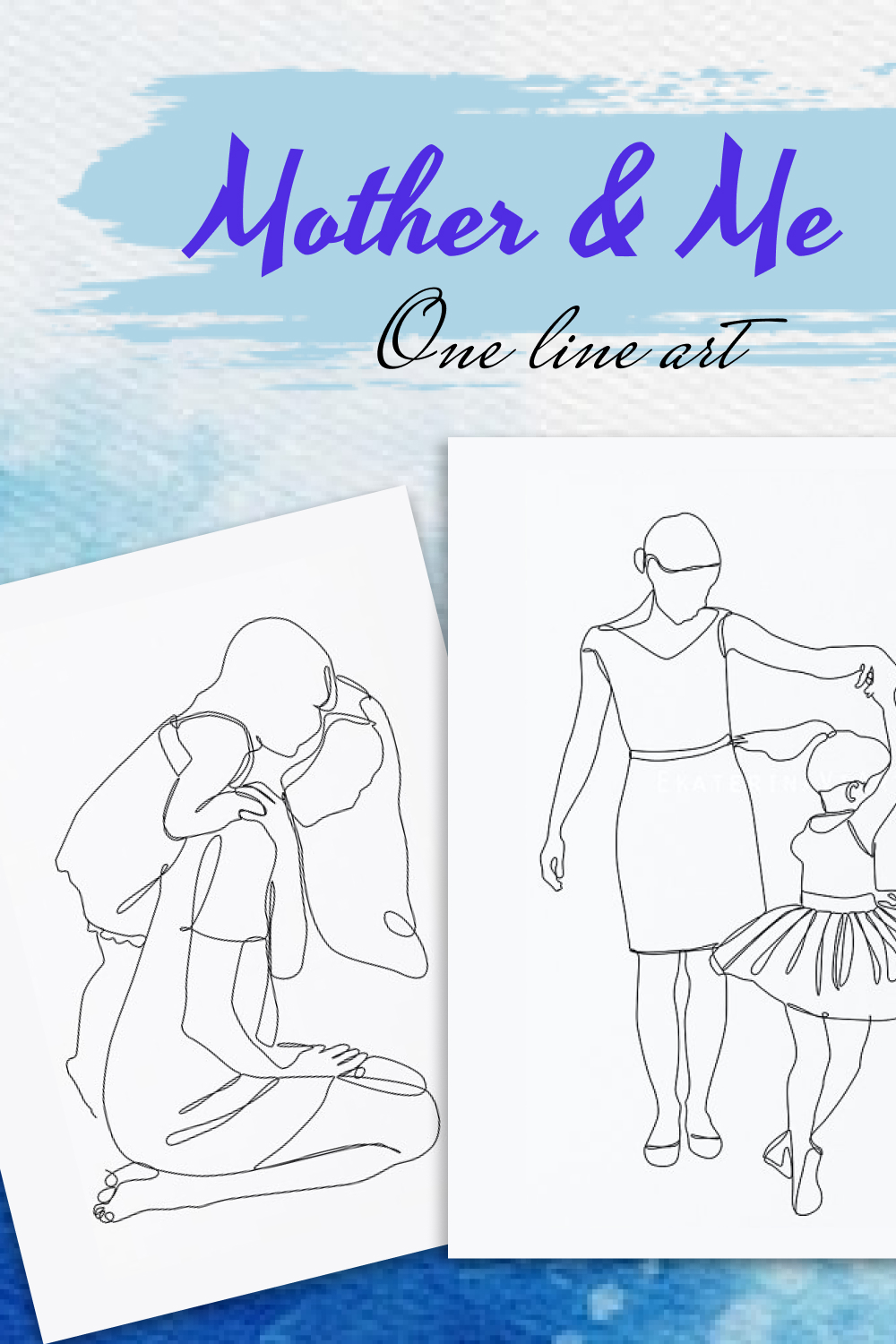 mother and me one line art pinterest 495