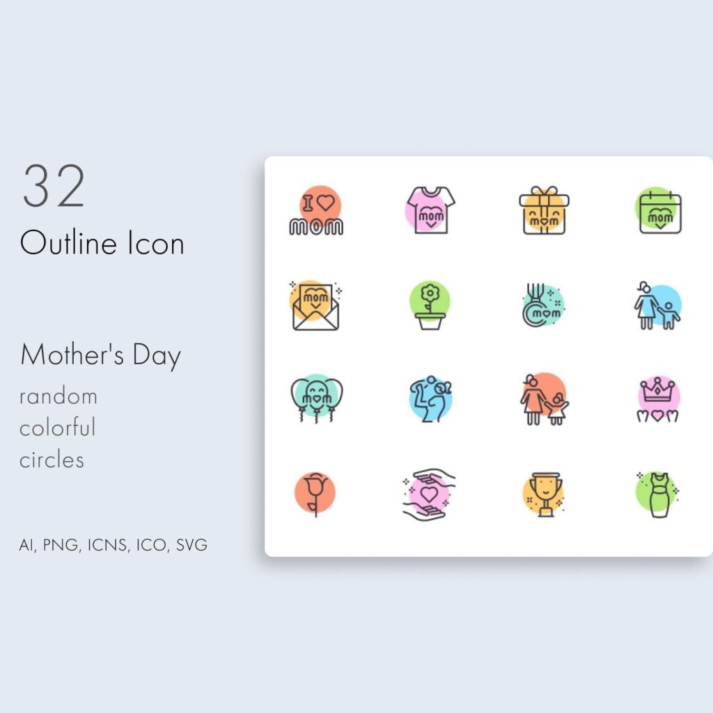 Mother's Day Icons – MasterBundles