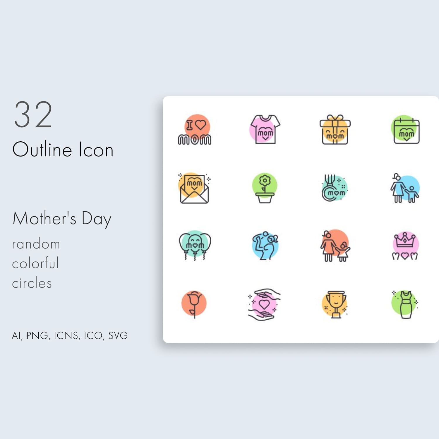Mother's day Icons.