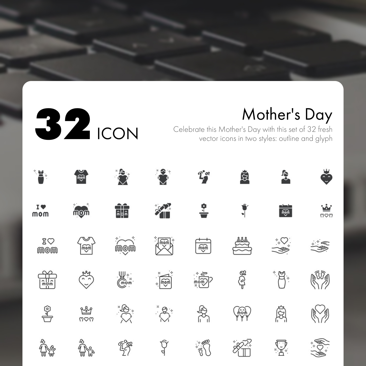 Mother's Day Icons.