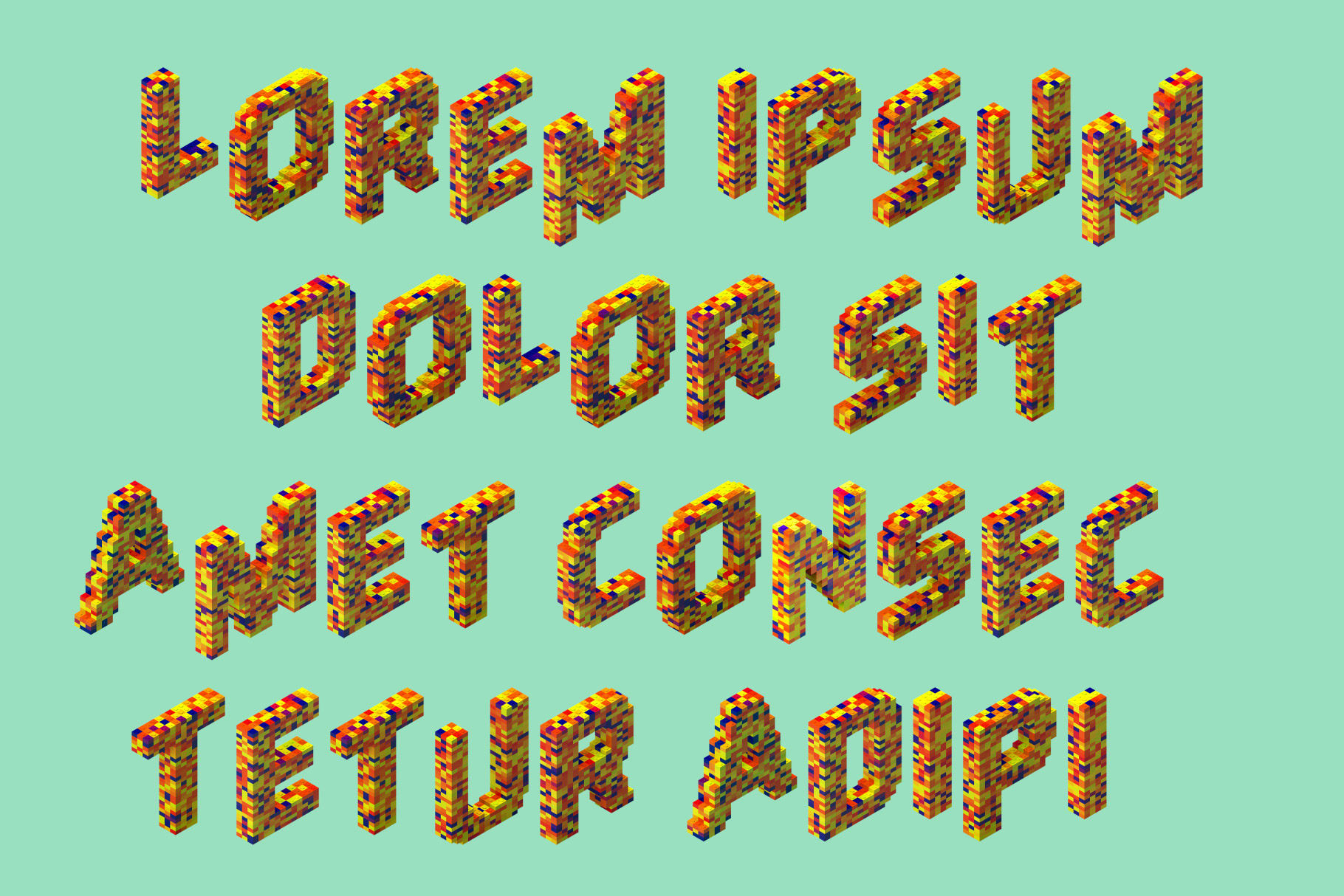 Opentype Color Font Ms Lego preview image.
