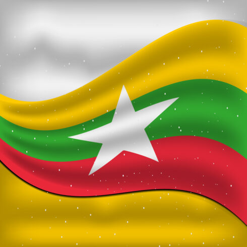 Irresistible flag image of Myanmar.