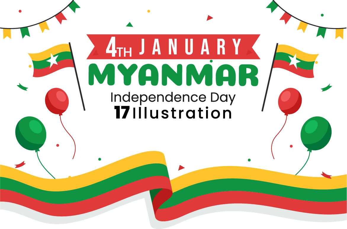 Cover image of 17 Myanmar Independence Day Illustration.