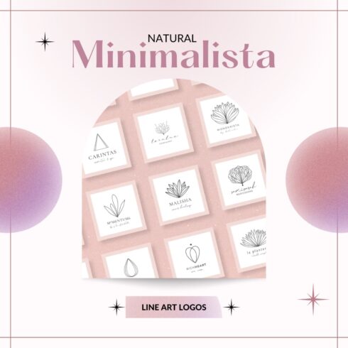 Natural Minimalista Line Art Logos.