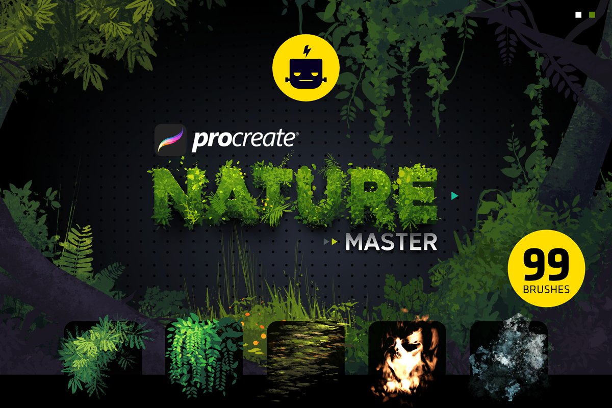 Cover image of Nature Master for Procreate.