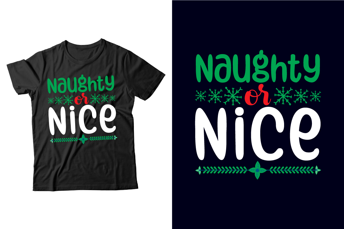 Naughty or nice - t-shirt design.