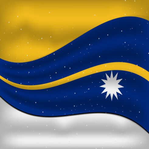 Enchanting image of the flag of Nauru.