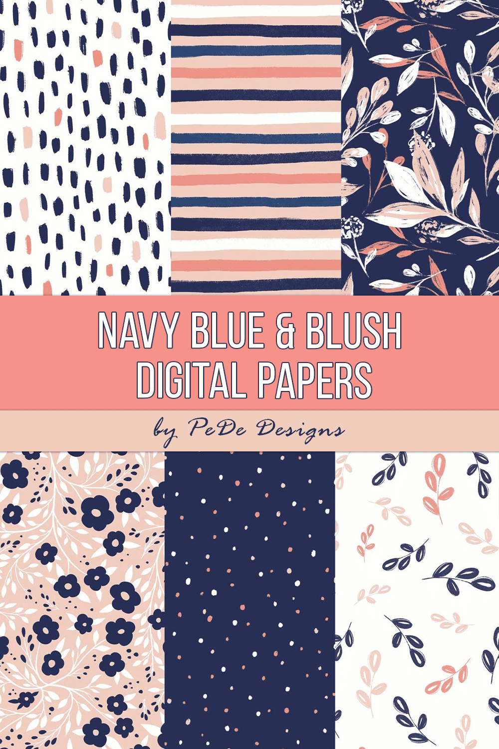 navy blue blush. digital papers pinterest 658