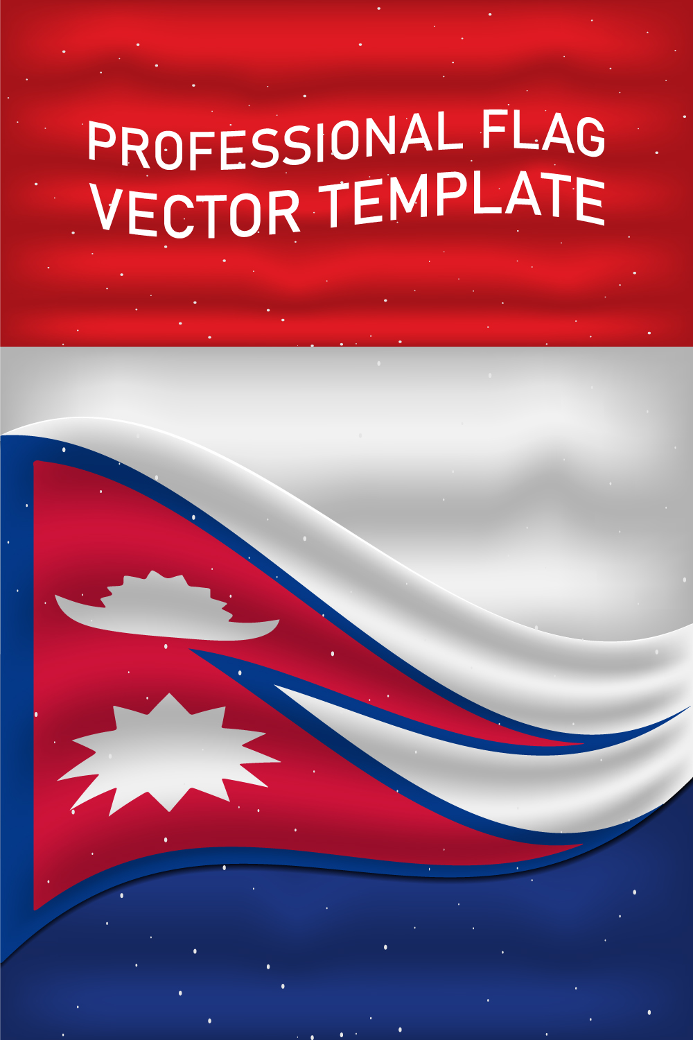 Elegant image of the flag of Nepal.