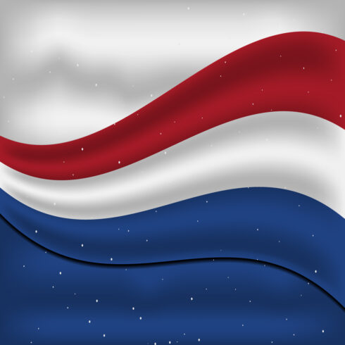 Elegant image of the flag of the Netherlands.