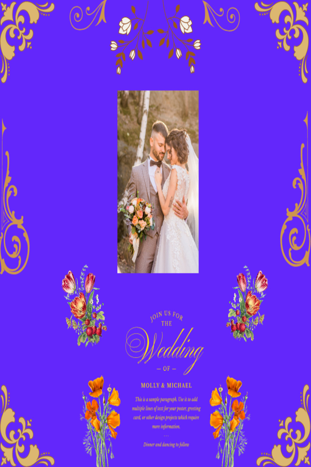 Wedding Card - pinterest image preview.