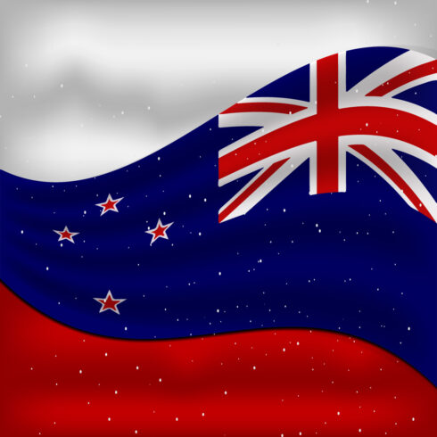 Unique image of the flag of New Zealand.