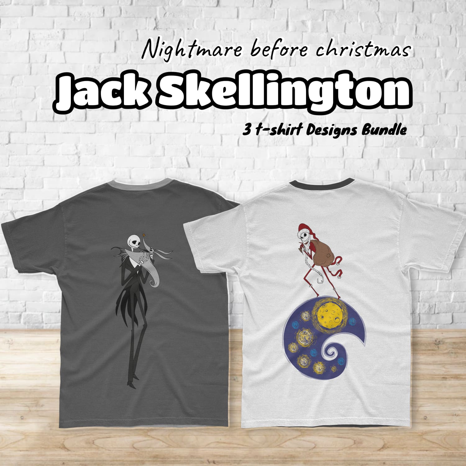 Nightmare Before Christmas Jack Skellington Svg T-shirt Design.