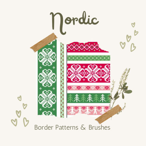 Nordic Border Patterns & Brushes.