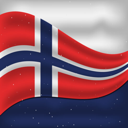 Gorgeous image of the flag of Norway.