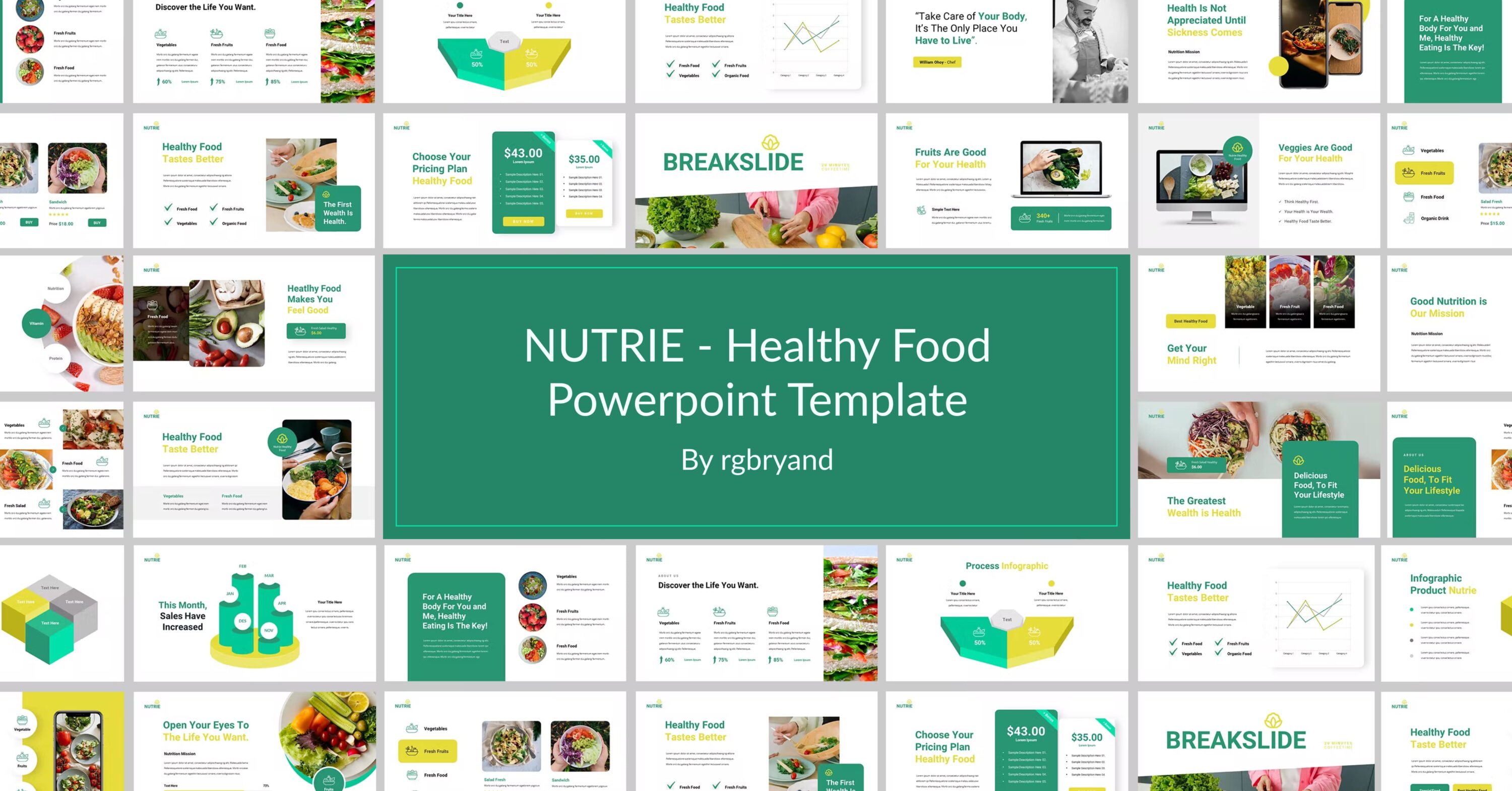 NUTRIE - Healthy Food Powerpoint Template – MasterBundles