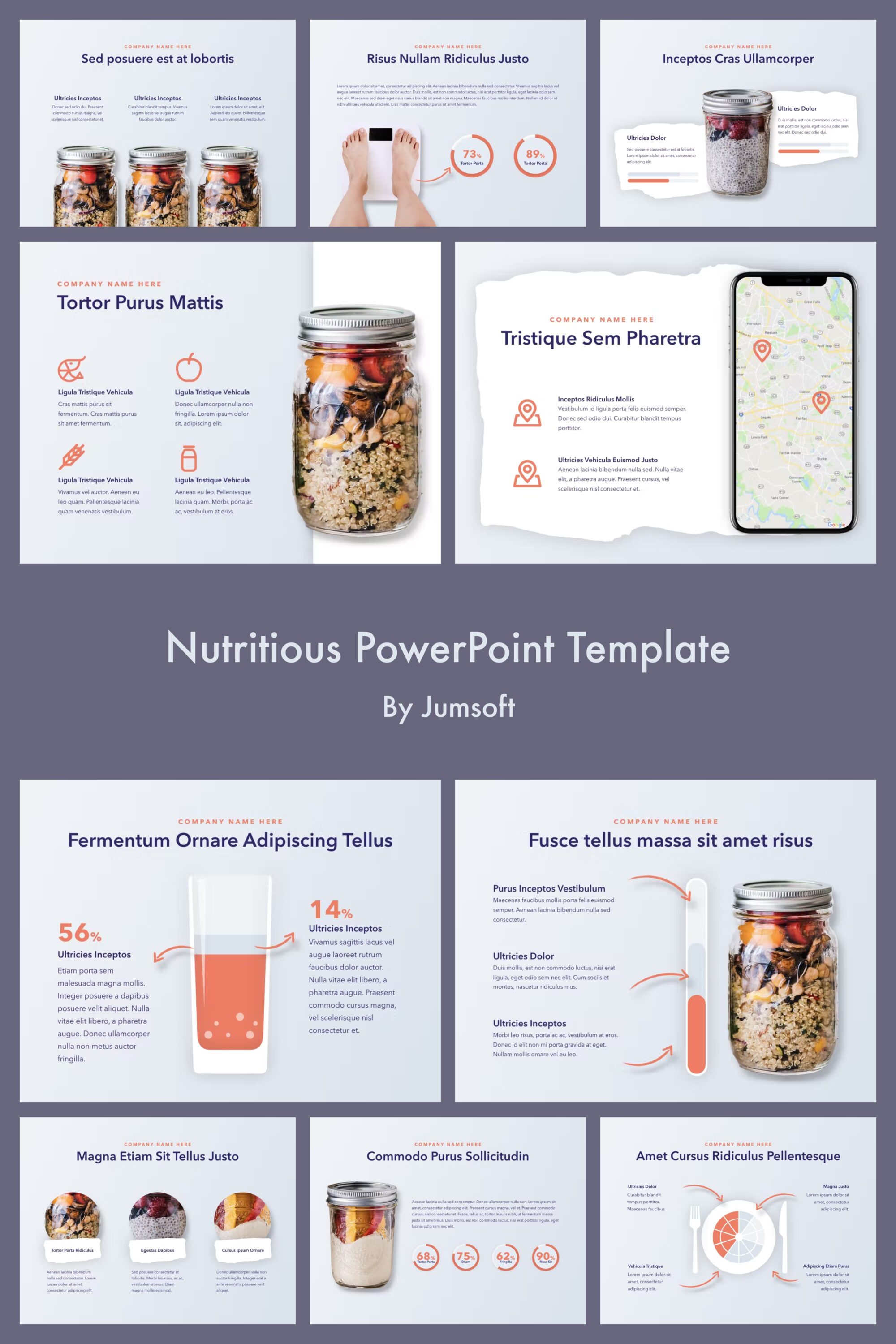 Nutritious PowerPoint Template - pinterest image preview.