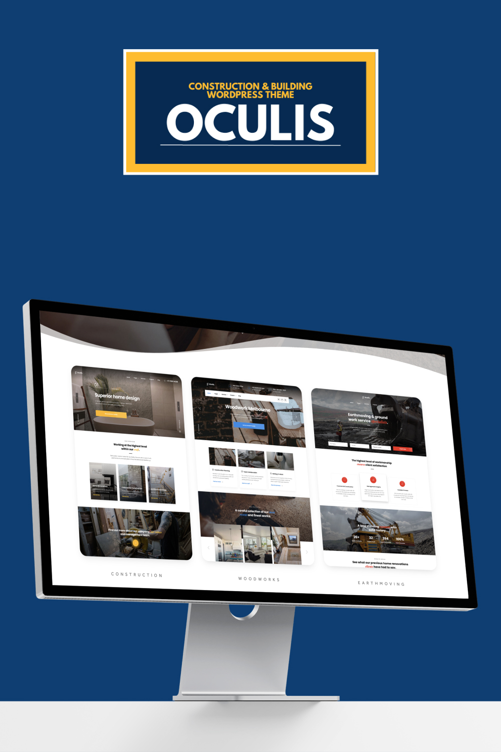 Oculis - Construction & Building WordPress Theme - Pinterest.