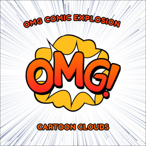 Omg Comic Explosion Cartoon Clouds.
