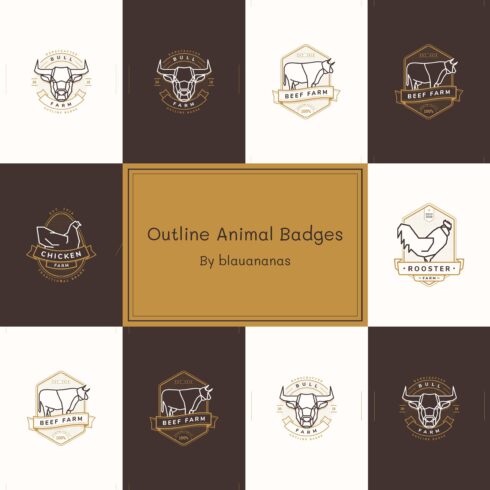 Outline Animal Badges.