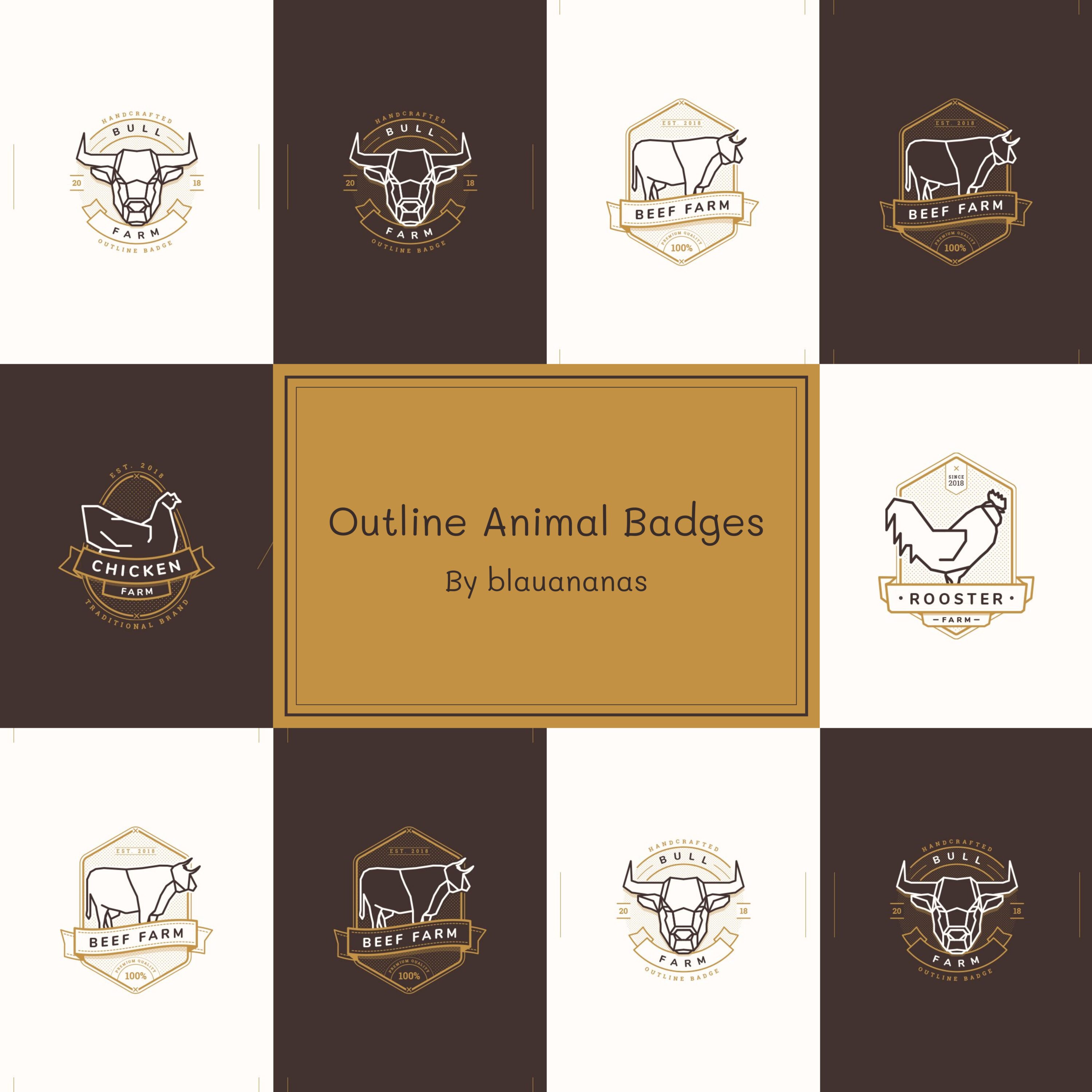 Outline Animal Badges.