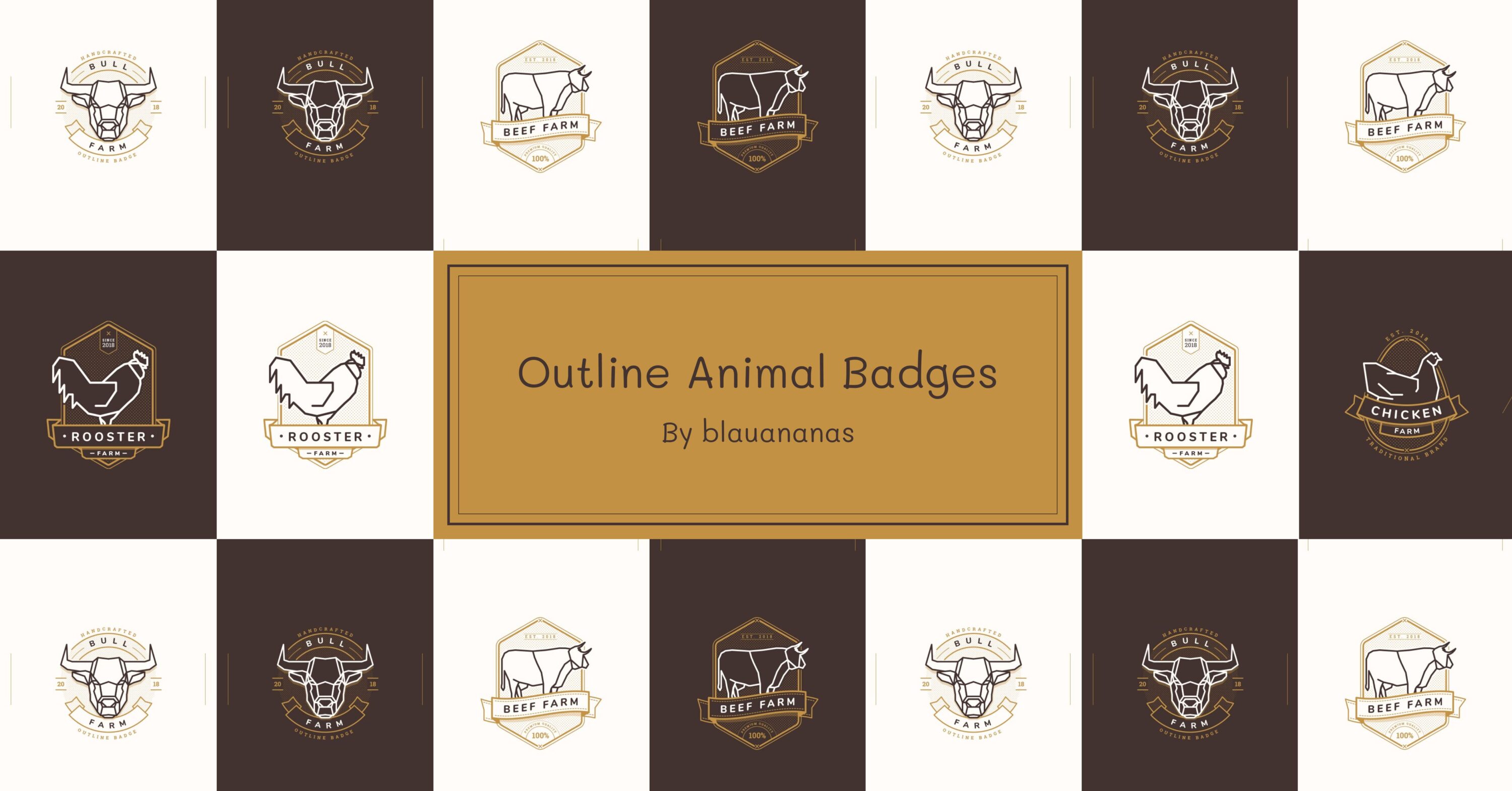 Outline Animal Badges – MasterBundles