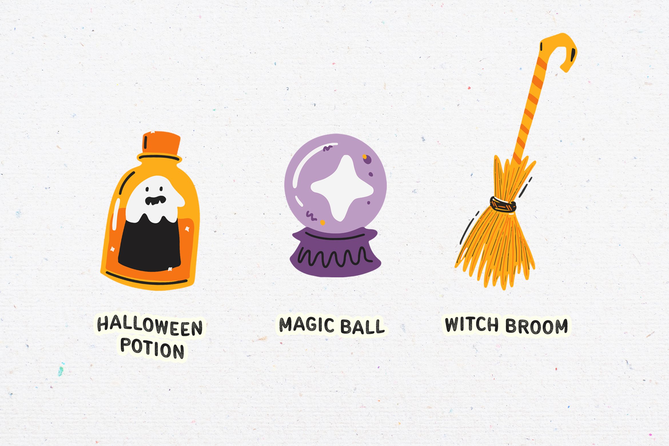 Watercolor Halloween items for you.
