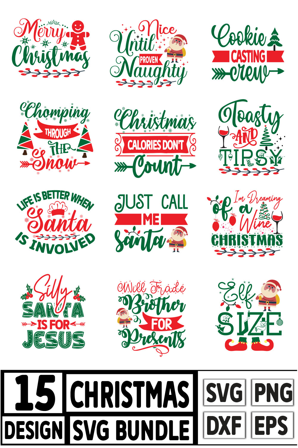 Christmas SVG Bundle - pinterest image preview.