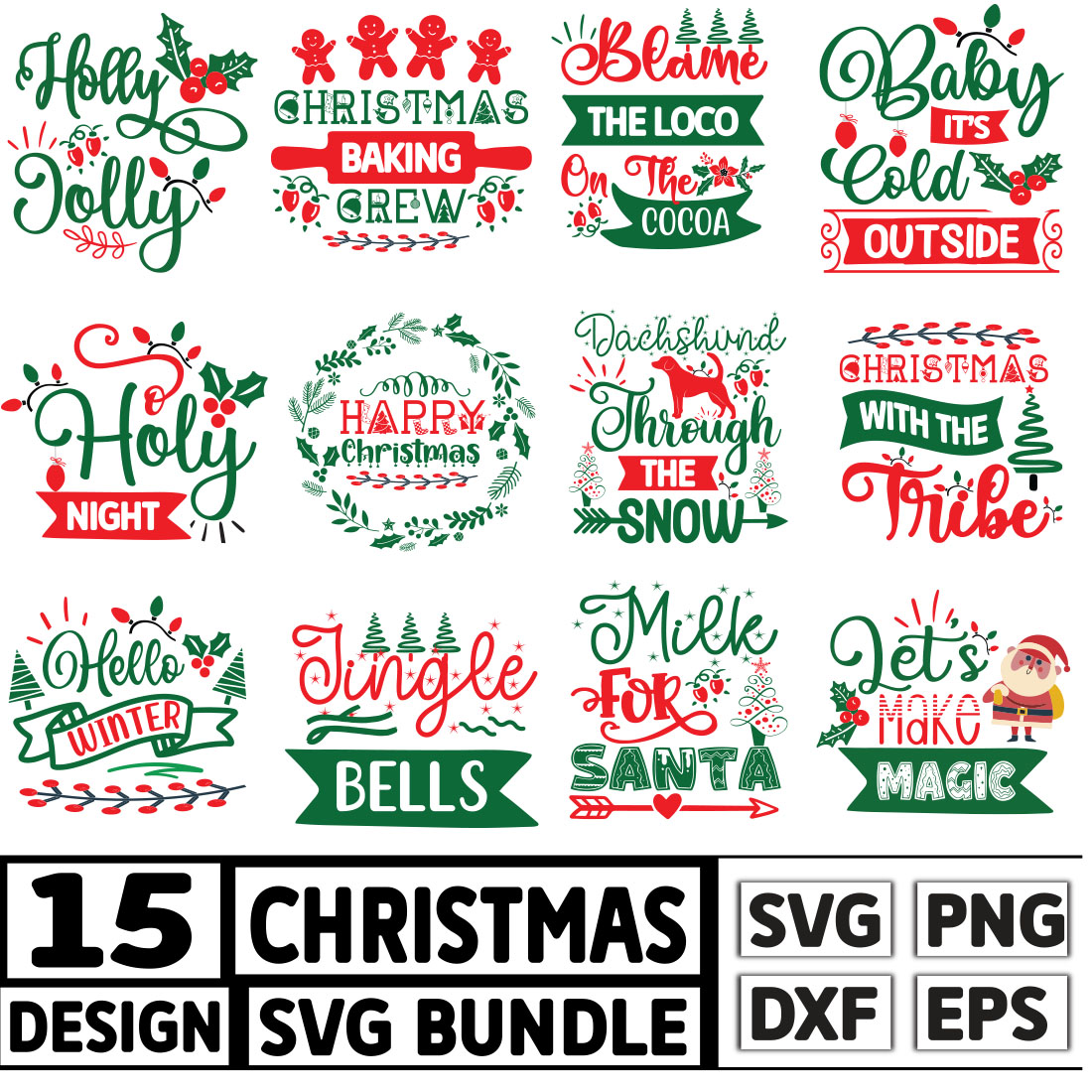 Quotes Christmas SVG Design cover image.