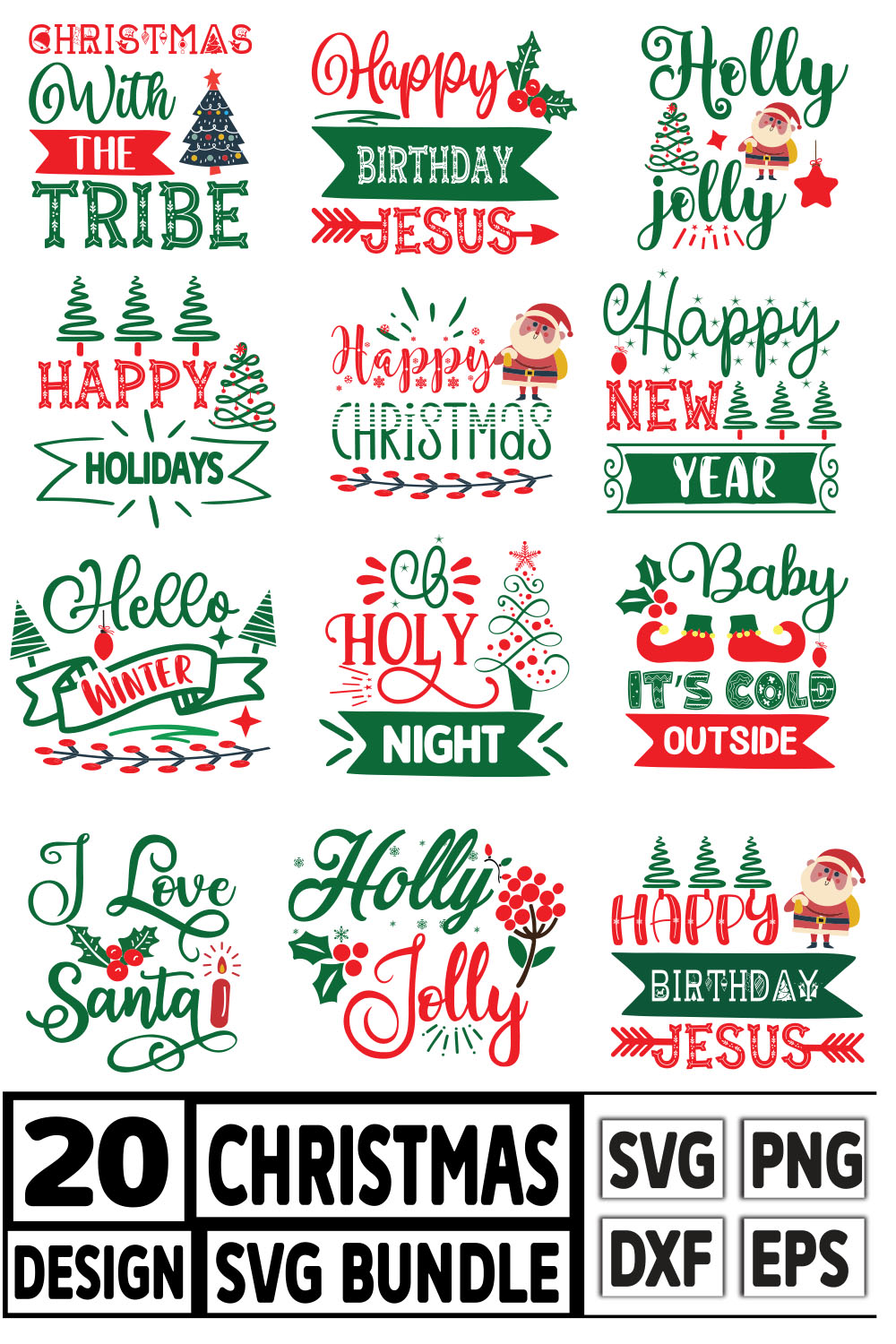 A pack of wonderful images for prints on a Christmas theme.