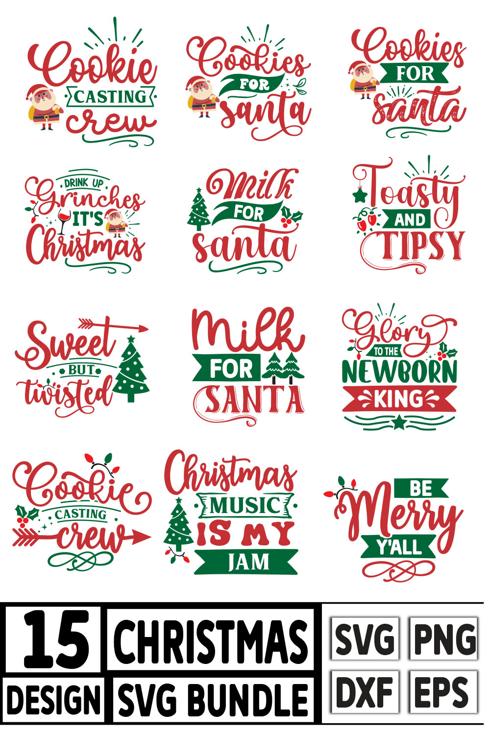 Christmas SVG Bundle - pinterest image preview.